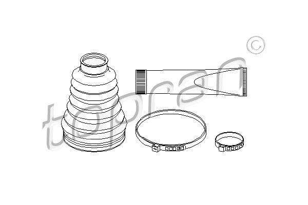 TOPRAN 111 666 Kit cuffia, Semiasse