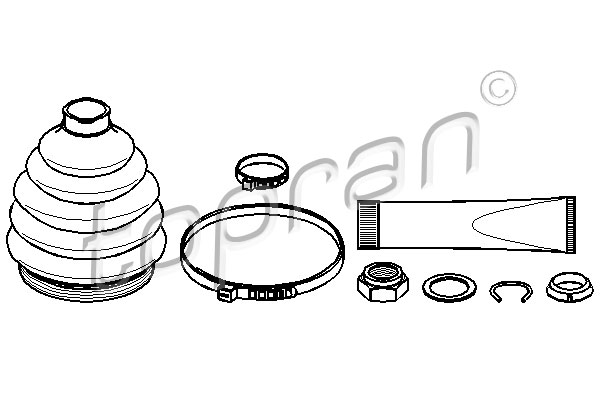 TOPRAN 103 054 Kit cuffia, Semiasse-Kit cuffia, Semiasse-Ricambi Euro