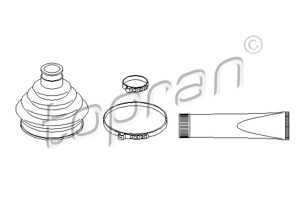 TOPRAN 110 971 Kit cuffia, Semiasse