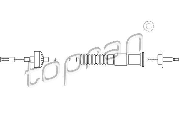 TOPRAN 102 849 Cavo comando, Comando frizione-Cavo comando, Comando frizione-Ricambi Euro