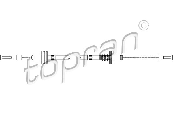 TOPRAN 103 411 Cavo comando, Comando frizione