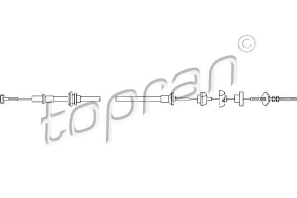 TOPRAN 111 790 Cavo comando, Comando frizione