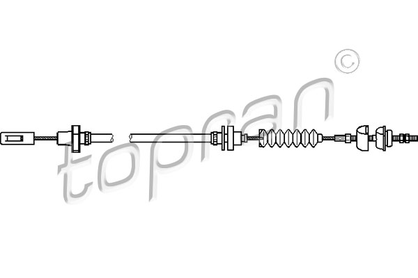 TOPRAN 104 254 Cavo comando, Comando frizione