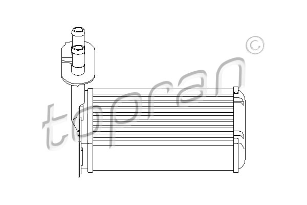 TOPRAN 108 613 Scambiatore calore, Riscaldamento abitacolo