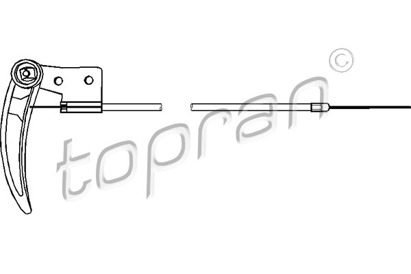 TOPRAN 102 655 Cavo comando cofano motore-Cavo comando cofano motore-Ricambi Euro