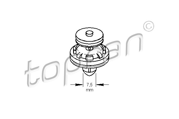 TOPRAN 110 530 Clip-Clip-Ricambi Euro