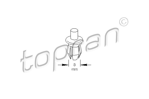 TOPRAN 109 022 Rivetto d'espansione