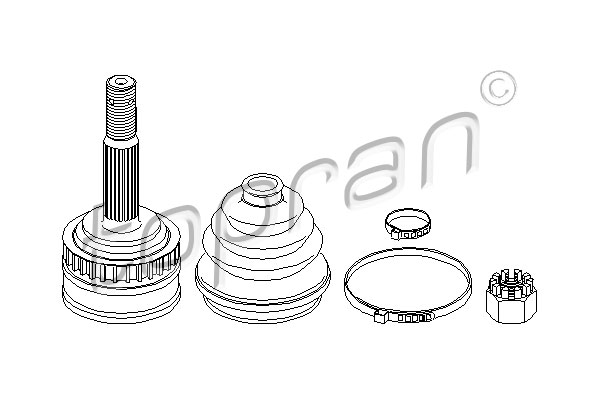 TOPRAN 206 113 Kit giunti, Semiasse