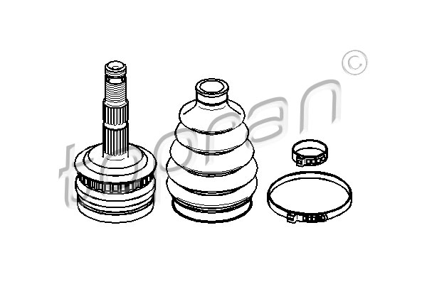 TOPRAN 206 324 Kit giunti, Semiasse-Kit giunti, Semiasse-Ricambi Euro