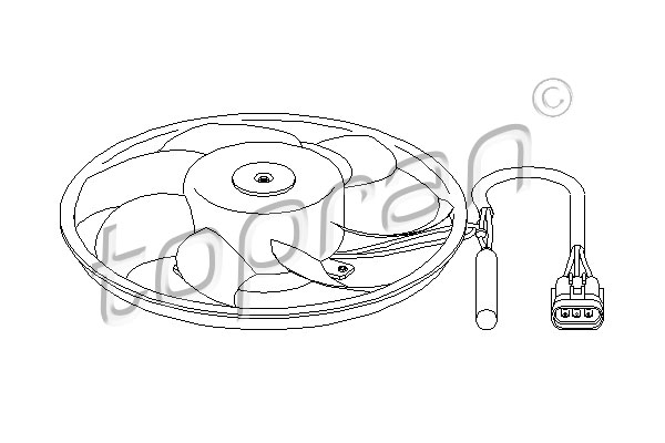 TOPRAN 207 405 Ventola, Raffreddamento motore-Ventola, Raffreddamento motore-Ricambi Euro