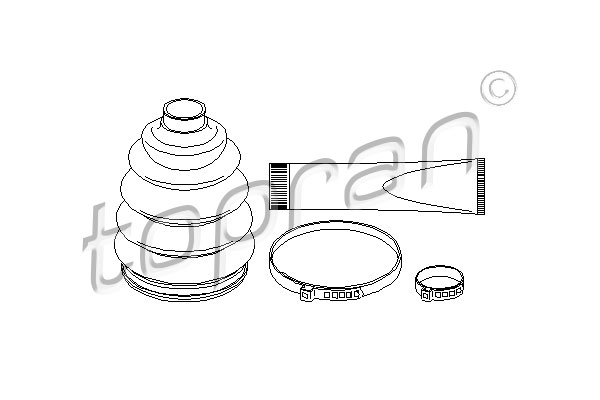 TOPRAN 206 488 Kit cuffia, Semiasse