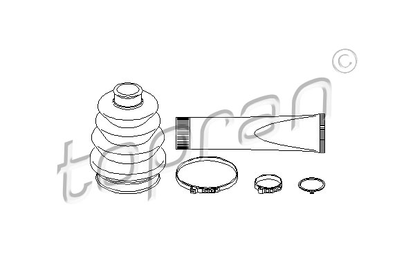 TOPRAN 202 416 Kit cuffia, Semiasse-Kit cuffia, Semiasse-Ricambi Euro