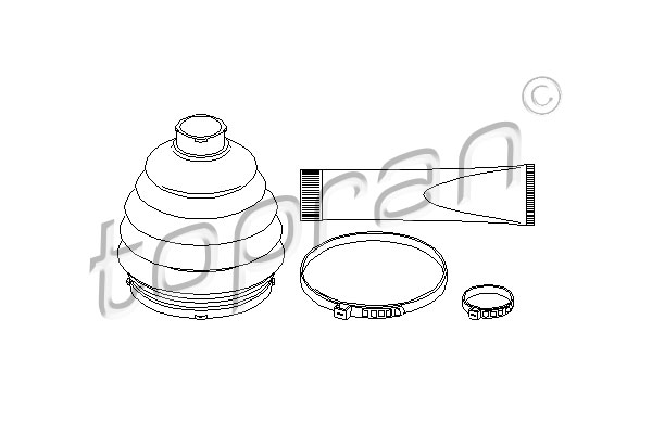 TOPRAN 202 435 Kit cuffia, Semiasse