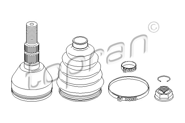 TOPRAN 207 491 Kit giunti, Semiasse-Kit giunti, Semiasse-Ricambi Euro