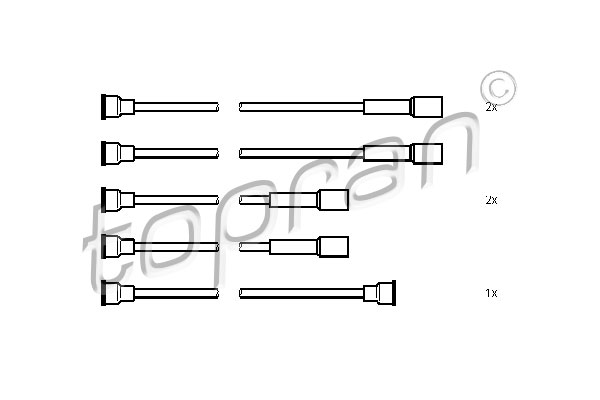 TOPRAN 202 504 Kit cavi accensione