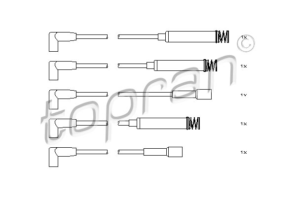 TOPRAN 202 514 Kit cavi accensione-Kit cavi accensione-Ricambi Euro