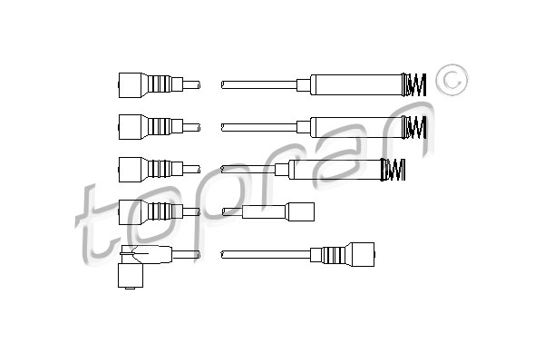 TOPRAN 202 523 Kit cavi accensione-Kit cavi accensione-Ricambi Euro