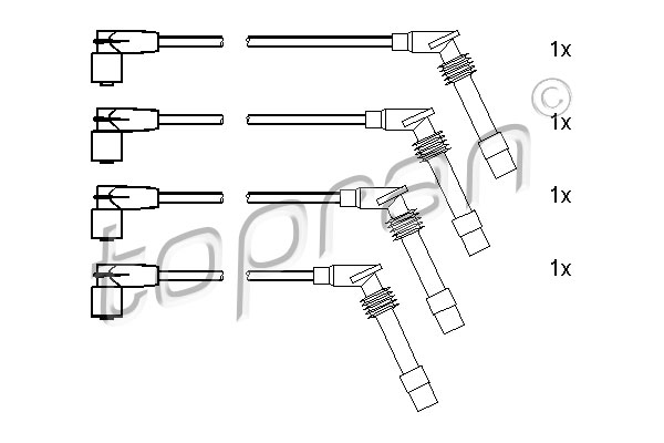 TOPRAN 205 103 Kit cavi accensione