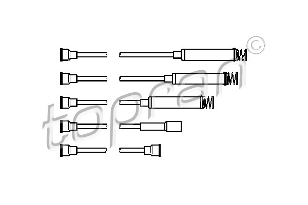 TOPRAN 202 516 Kit cavi accensione-Kit cavi accensione-Ricambi Euro