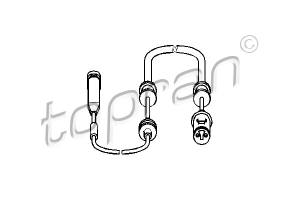 TOPRAN 203 973 Sensore, Usura pastiglia freno/mat. d'attrito-Sensore, Usura pastiglia freno/mat. d'attrito-Ricambi Euro