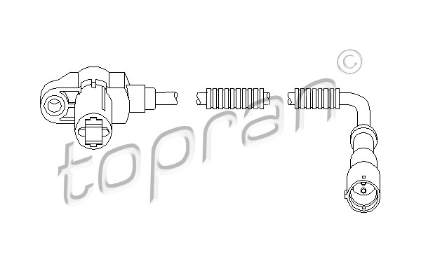 TOPRAN 207 448 Sensore, N° giri ruota