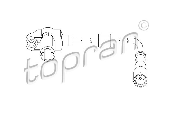 TOPRAN 207 449 Sensore, N° giri ruota