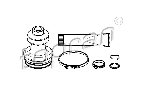 TOPRAN 301 249 Kit cuffia, Semiasse-Kit cuffia, Semiasse-Ricambi Euro