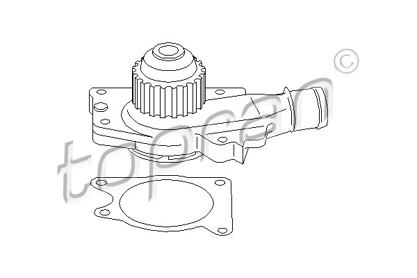 TOPRAN 300 810 Pompa acqua-Pompa acqua-Ricambi Euro