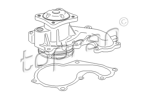 TOPRAN 301 511 Pompa acqua-Pompa acqua-Ricambi Euro