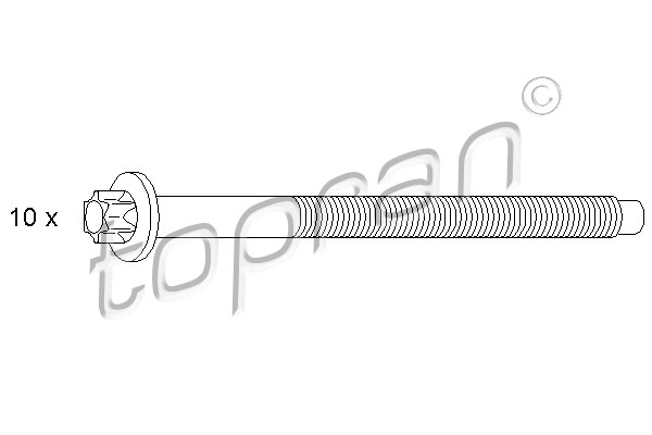 TOPRAN 302 290 Kit bulloni testata