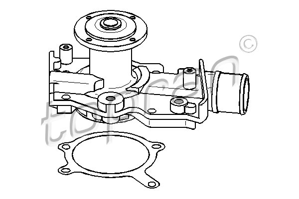 TOPRAN 300 248 Pompa acqua-Pompa acqua-Ricambi Euro