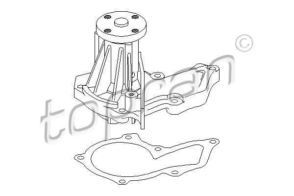 TOPRAN 301 490 Pompa acqua-Pompa acqua-Ricambi Euro