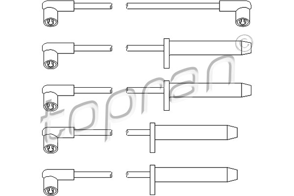 TOPRAN 300 705 Kit cavi accensione