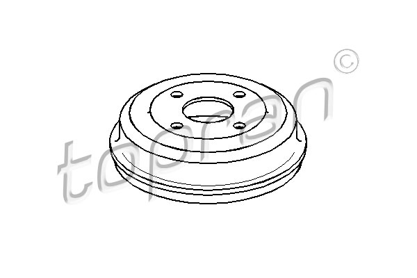 TOPRAN 300 587 Tamburo freno-Tamburo freno-Ricambi Euro