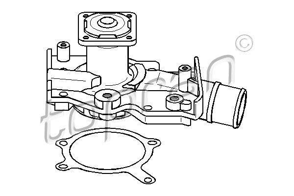TOPRAN 300 604 Pompa acqua-Pompa acqua-Ricambi Euro