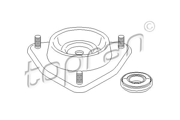 TOPRAN 300 691 Kit riparazione, Cuscinetto ammortizzatore a molla-Kit riparazione, Cuscinetto ammortizzatore a molla-Ricambi Euro