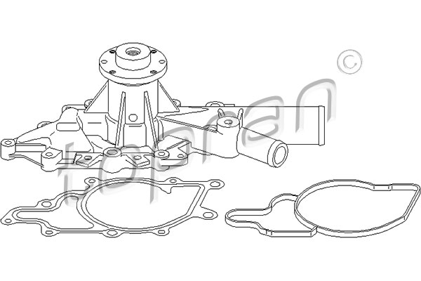 TOPRAN 401 180 Pompa acqua-Pompa acqua-Ricambi Euro