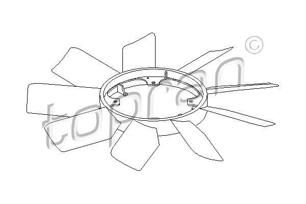 TOPRAN 401 001 Girante, Raffreddamento motore-Girante, Raffreddamento motore-Ricambi Euro