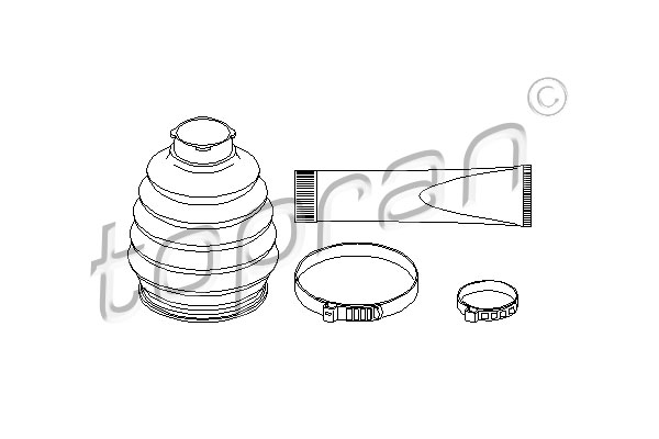 TOPRAN 400 723 Kit cuffia, Semiasse