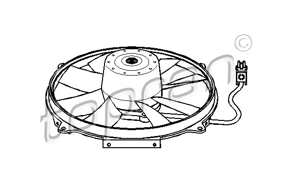 TOPRAN 400 793 Ventola, Raffreddamento motore-Ventola, Raffreddamento motore-Ricambi Euro