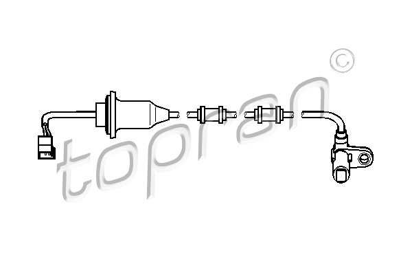 TOPRAN 401 549 Sensore, N° giri ruota-Sensore, N° giri ruota-Ricambi Euro