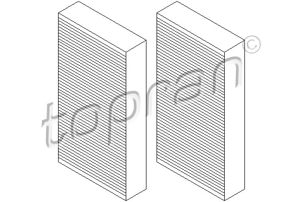 TOPRAN 407 738 Filtro, Aria abitacolo-Filtro, Aria abitacolo-Ricambi Euro