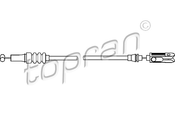 TOPRAN 400 944 Cavo comando cofano motore-Cavo comando cofano motore-Ricambi Euro