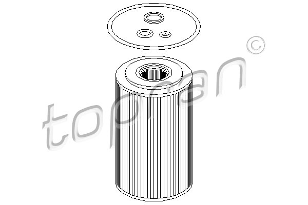 TOPRAN 500 727 Filtro olio