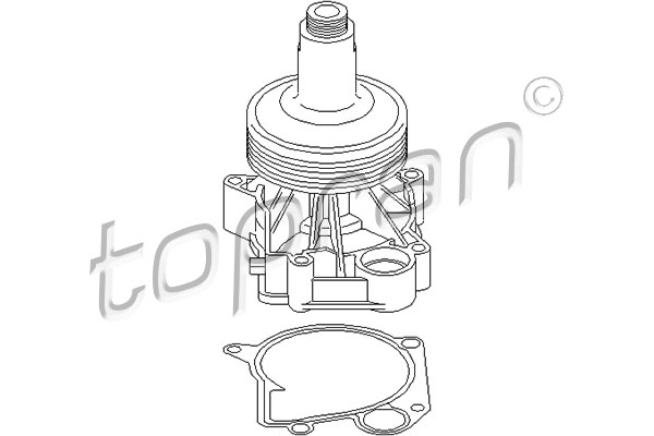 TOPRAN 500 313 Pompa acqua-Pompa acqua-Ricambi Euro