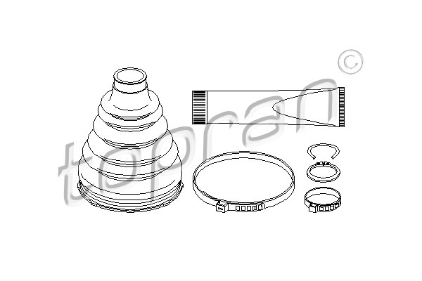 TOPRAN 500 597 Kit cuffia, Semiasse