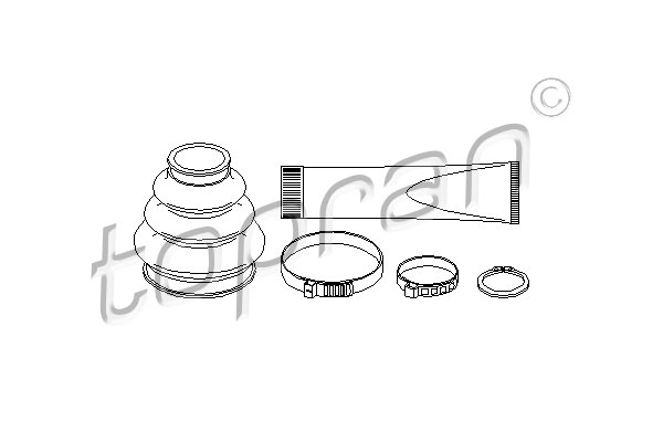 TOPRAN 501 315 Kit cuffia, Semiasse-Kit cuffia, Semiasse-Ricambi Euro