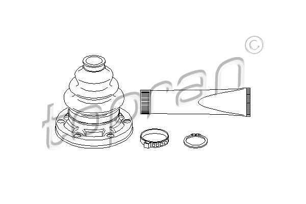 TOPRAN 500 582 Kit cuffia, Semiasse