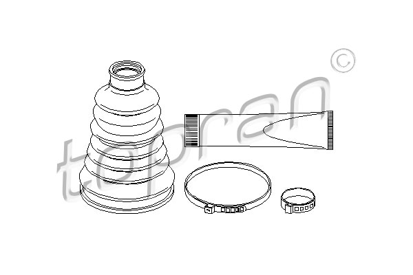 TOPRAN 700 370 Kit cuffia, Semiasse