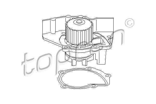 TOPRAN 720 162 Pompa acqua-Pompa acqua-Ricambi Euro